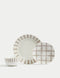 12 Piece Linear Striped Dinner Set